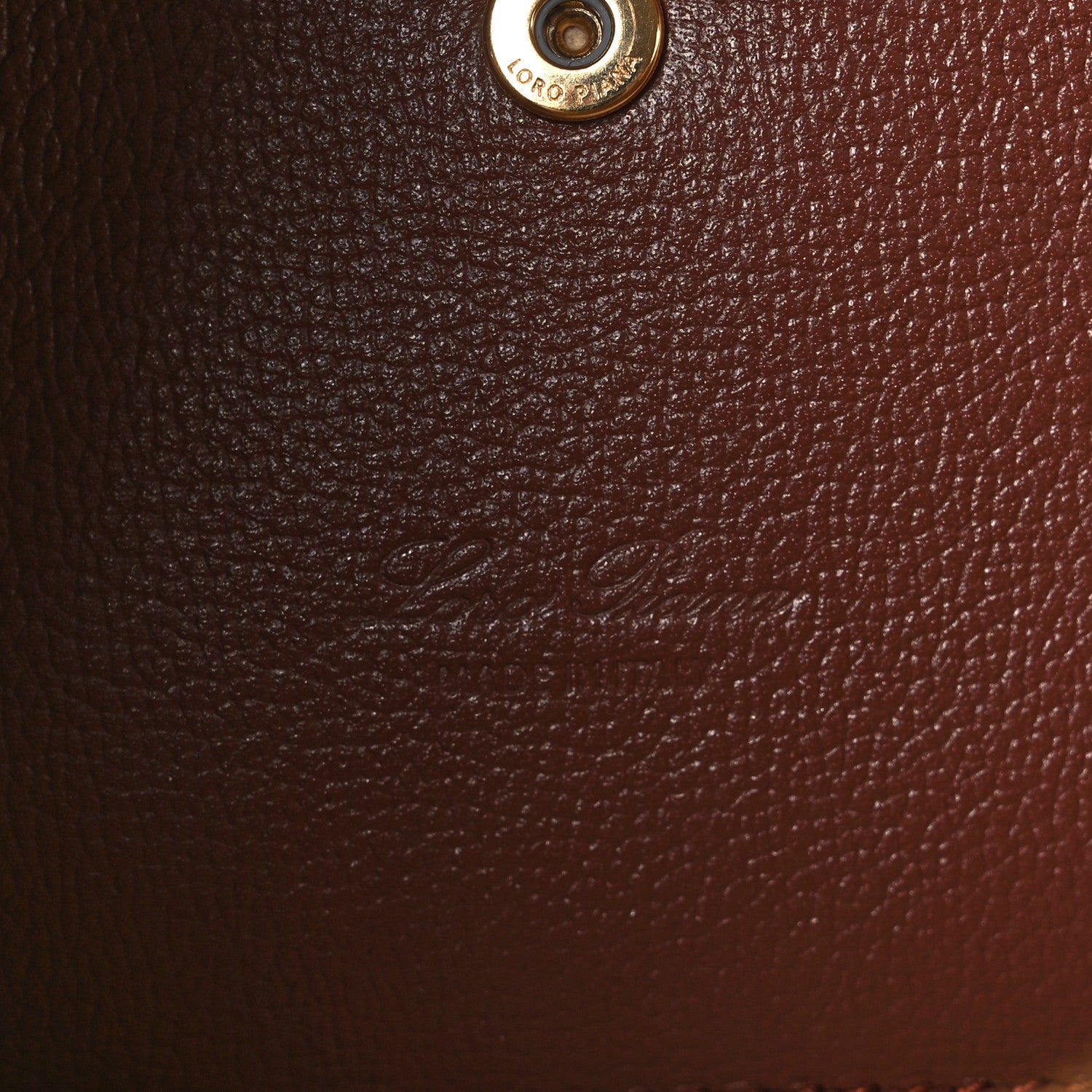 Loro Piana Grained Calfskin Extra Bag L27 Burnt Tan 6 of 10
