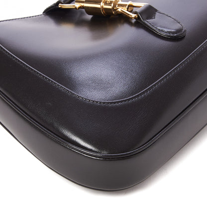 Gucci Boarded Dyana Lux Calfskin Small Jackie 1961 Hobo Black 7 of 10