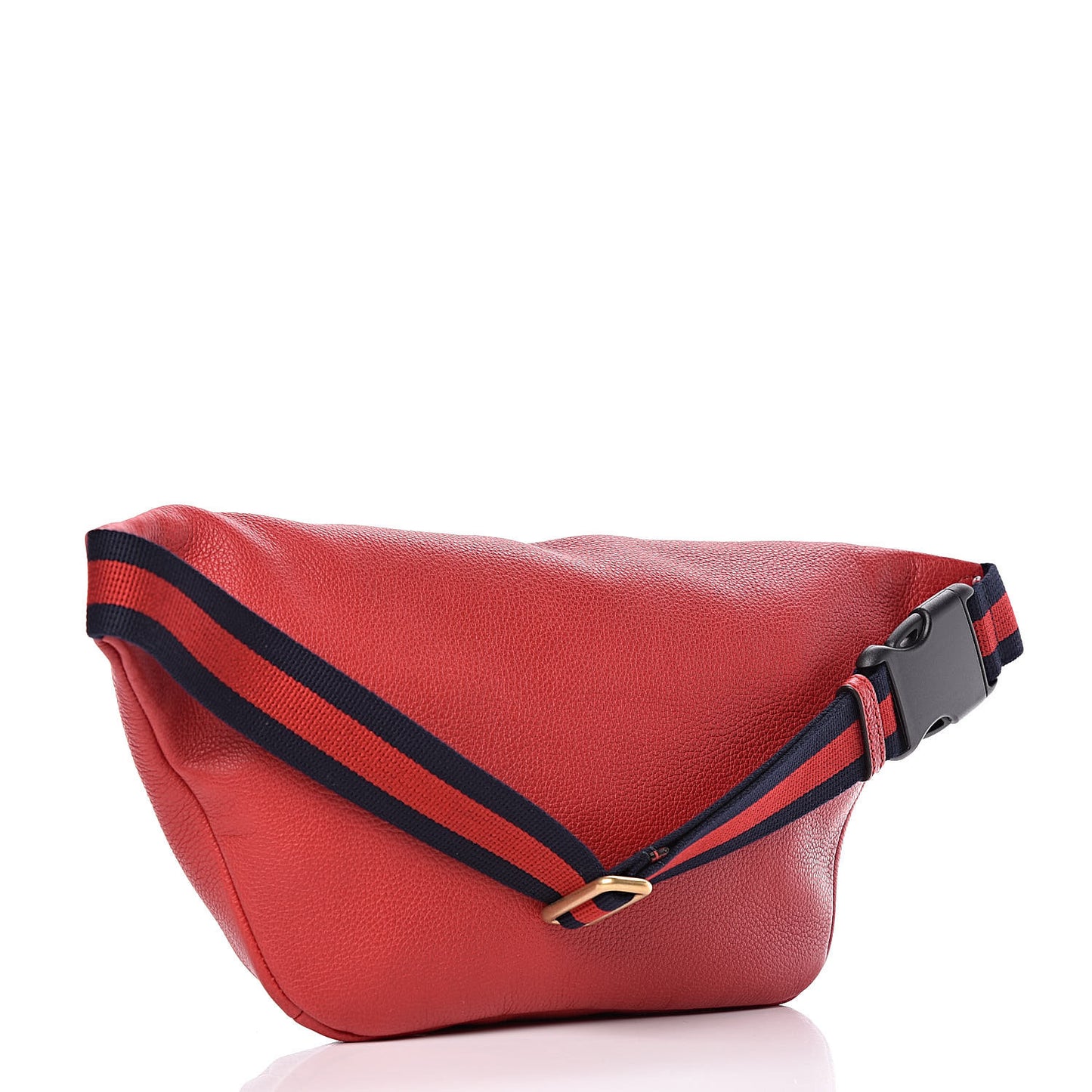 Grained Calfskin Logo Belt Bag Hibiscus Red