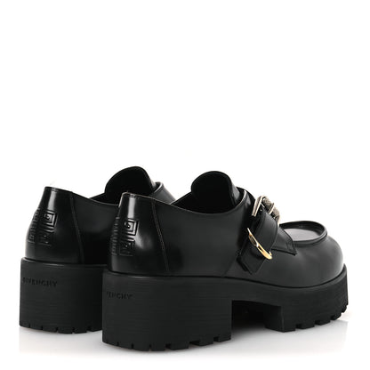 Givenchy Calfskin Voyou Monk Loafers 39  Black 5 of 12