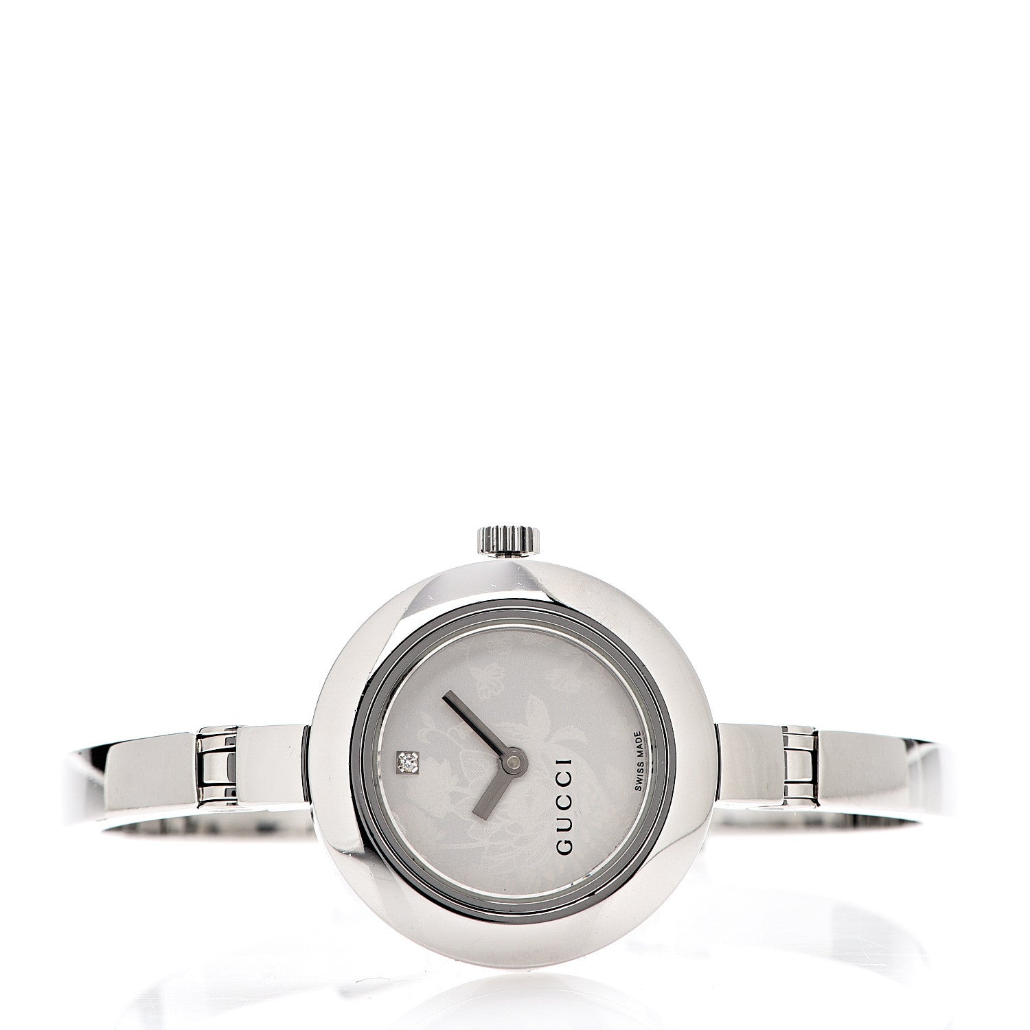 Gucci Stainless Steel Diamond 25mm 105 Series Floral Quartz Watch 2 of 8