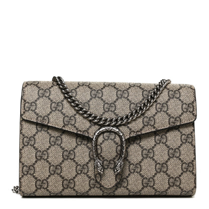Gucci GG Supreme Monogram Mini Dionysus Chain Wallet Beige Taupe 1 of 11