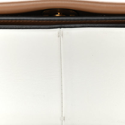 Celine Shiny Smooth Calfskin Medium Frame Shoulder Bag Tan Optic White 10 of 11