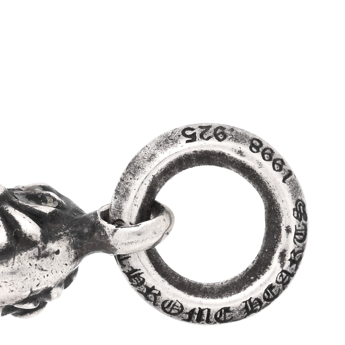 Sterling Silver Tiny CH Cross Ball Pendant