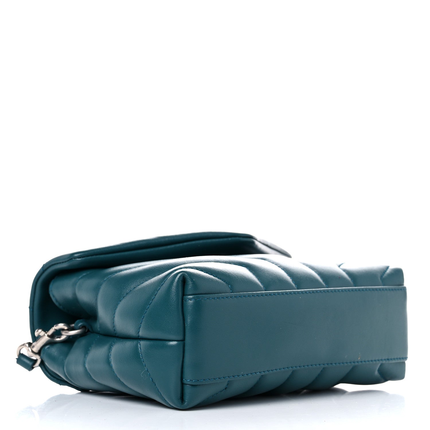 Saint Laurent Calfskin Y Quilted Monogram Toy Loulou Satchel Dark Turquoise 4 of 13