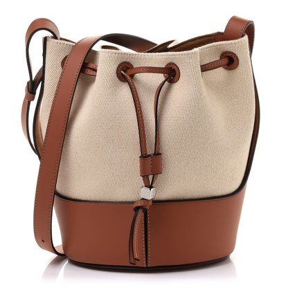 Loewe Canvas Calfskin Balloon Bucket Bag Ecru Tan 1 of 11