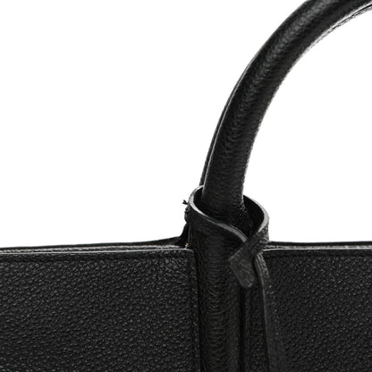 Saint Laurent Grained Calfskin Small Cabas Rive Gauche Black 11 of 17