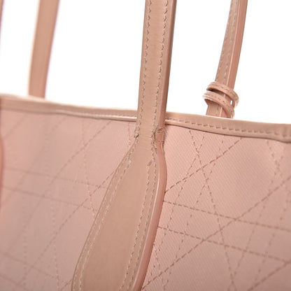 Christian Dior Coated Canvas Cannage Panarea Shopping Tote Rosato 14 of 17