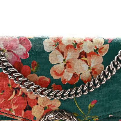 Gucci Calfskin Blooms Print Medium Dionysus Shoulder Bag Bright Emerald Multicolor 8 of 10