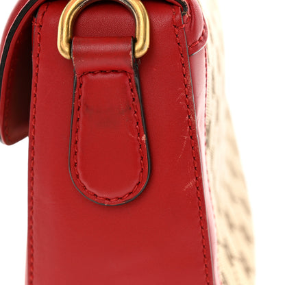 Gucci Monogram Ruinart Calfskin Medium Lady Web Shoulder Bag Beige Ebony Hibiscus Red 13 of 17