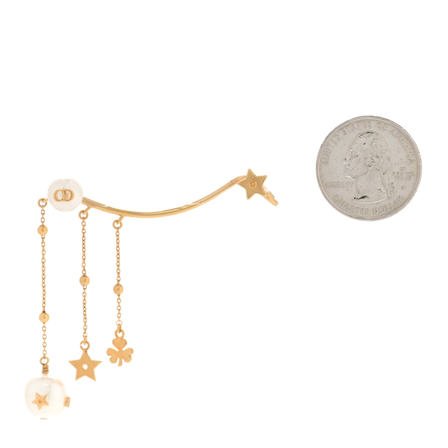 Pearl Perles De Desir Ear Cuff Gold White