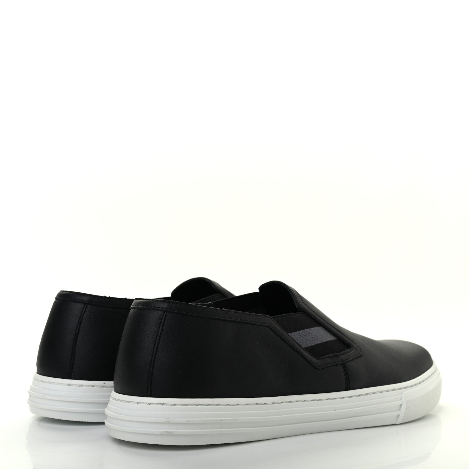 Gucci Soft Calfskin Mens Slip On Sneakers 8 Black 4 of 8