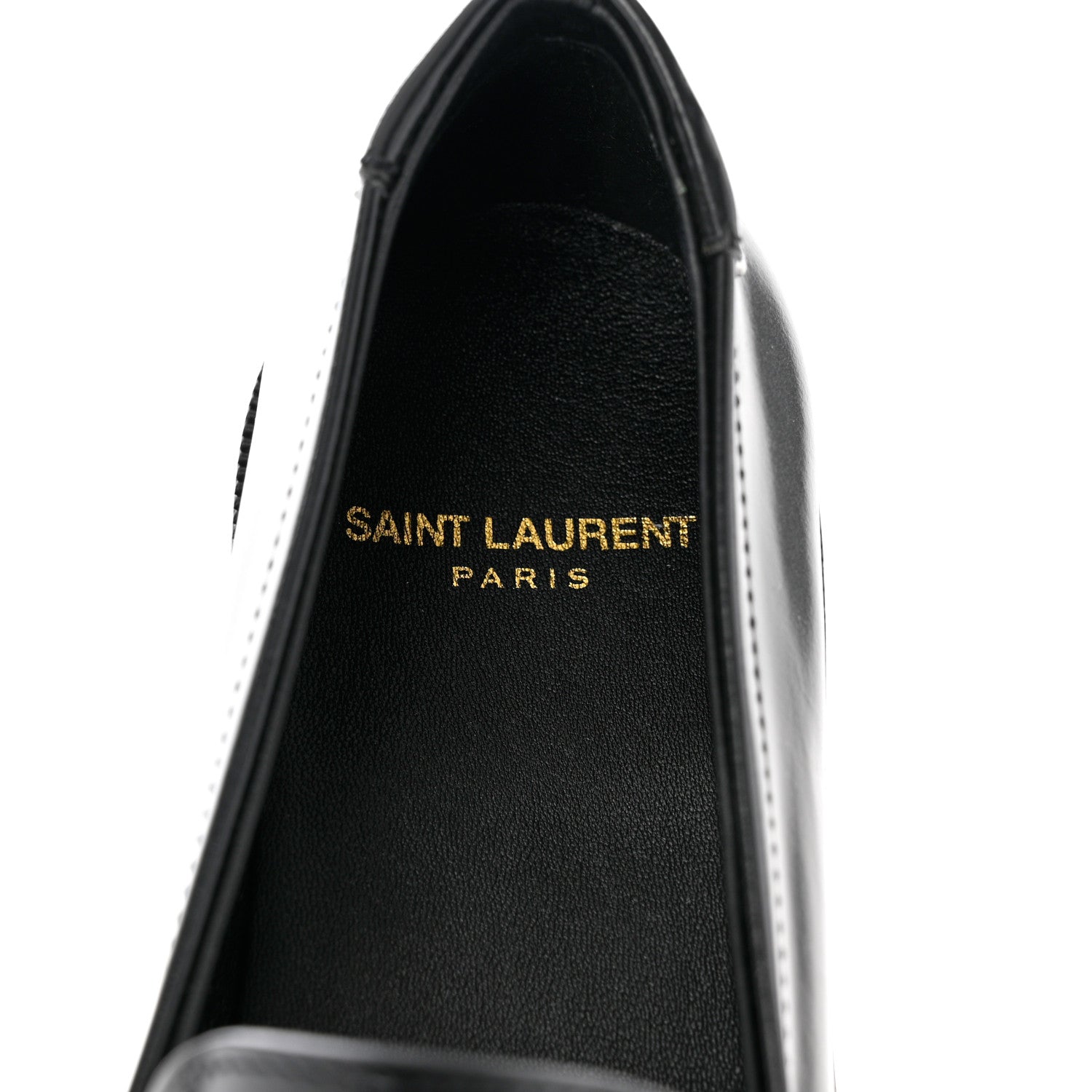 Saint Laurent Calfskin Penny Loafers 37.5 Black 7 of 9