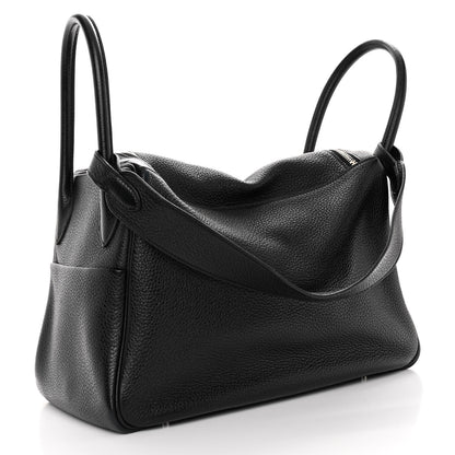Hermes Taurillon Clemence Lindy 34 Black 3 of 10