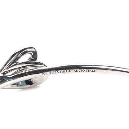 Tiffany 18K White Gold Diamond Bow Cuff Bracelet 4 of 5
