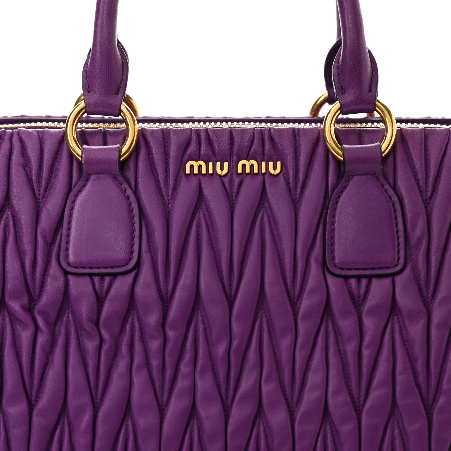 Miu Miu Nappa Matelasse Bauletto Top Handle Petunia 9 of 13