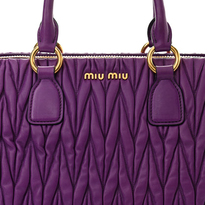 Miu Miu Nappa Matelasse Bauletto Top Handle Petunia 9 of 13