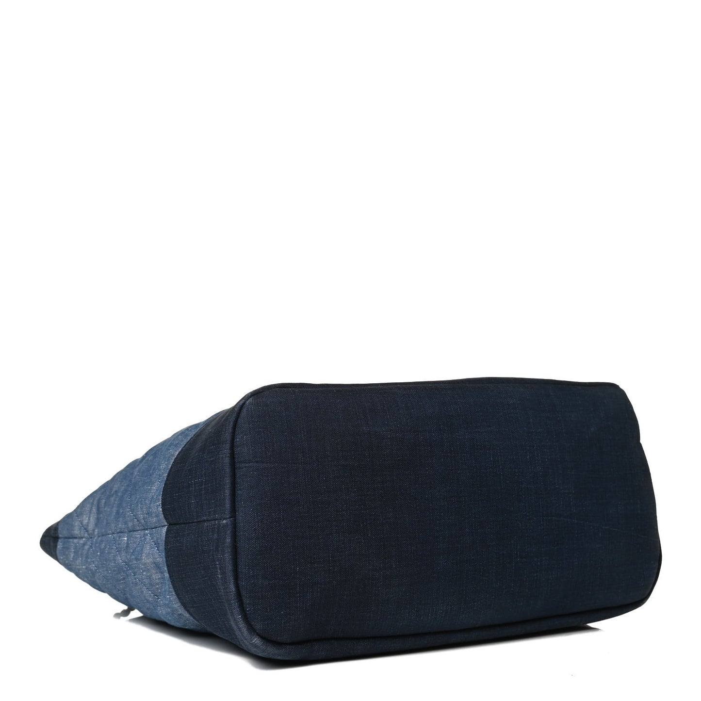 Denim Medallion Quilted Drawstring Bag Blue