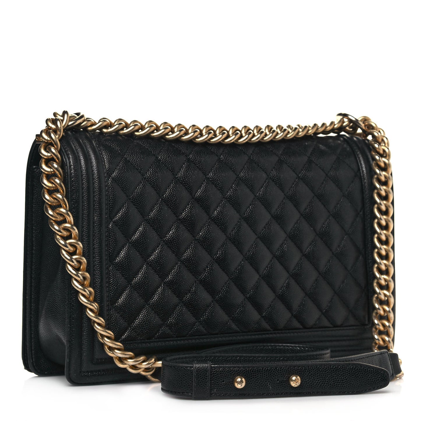 Caviar Quilted New Medium Boy Flap Black