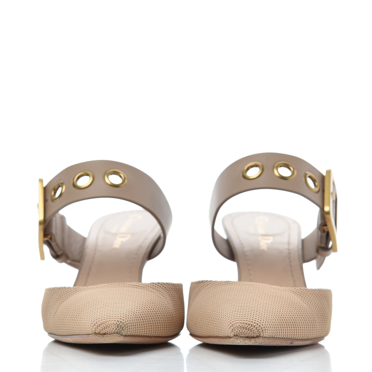 Technical Fabric Calfskin D-Dior 65mm Mules 39 Nude