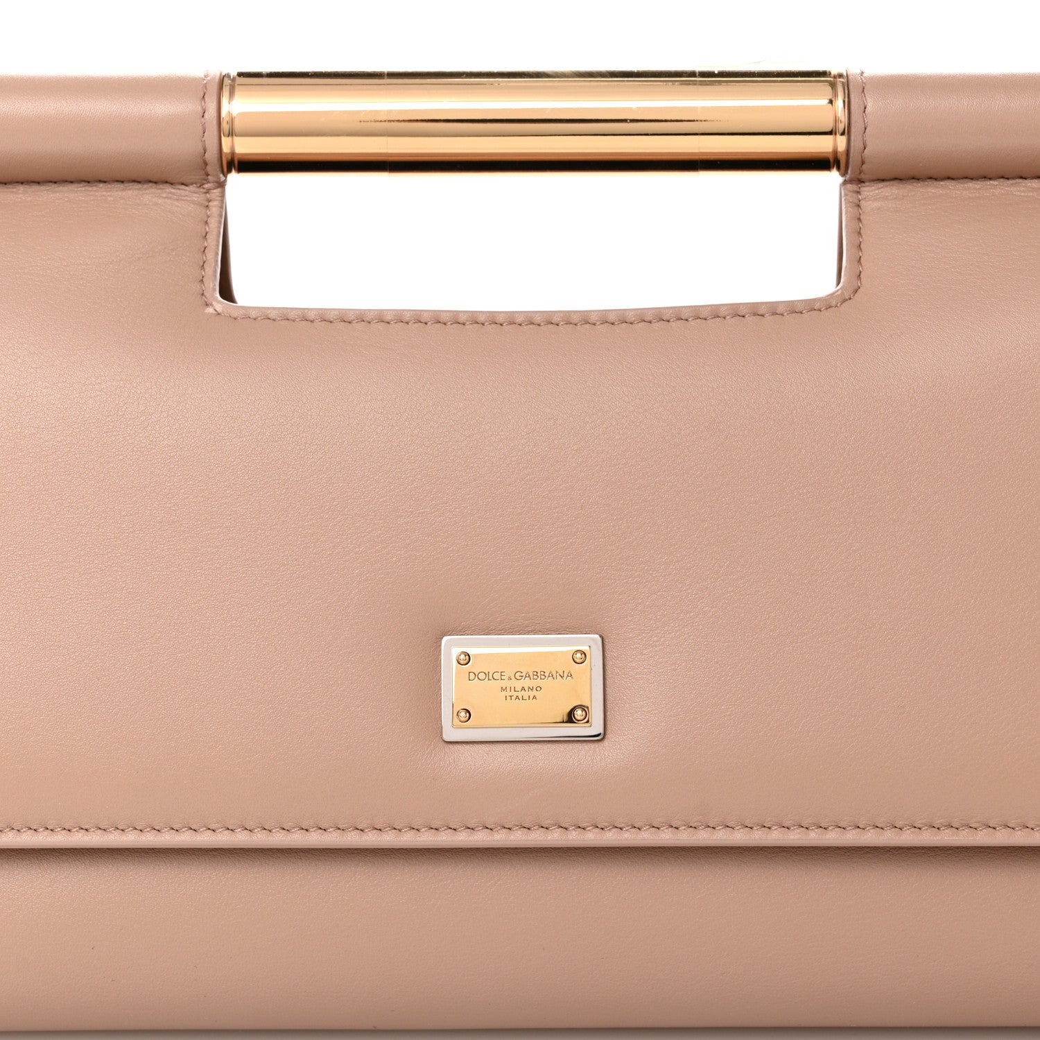Dolce & Gabbana Calfskin Medium Sicily Clutch Handbag Pink 8 of 10