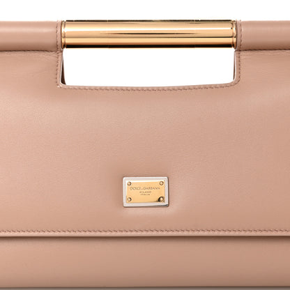 Dolce & Gabbana Calfskin Medium Sicily Clutch Handbag Pink 8 of 10