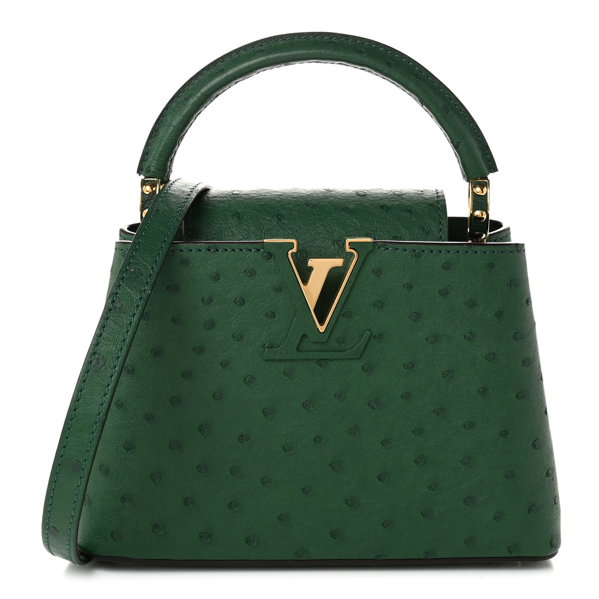 Louis Vuitton Ostrich Capucines Mini Mint 1 of 10