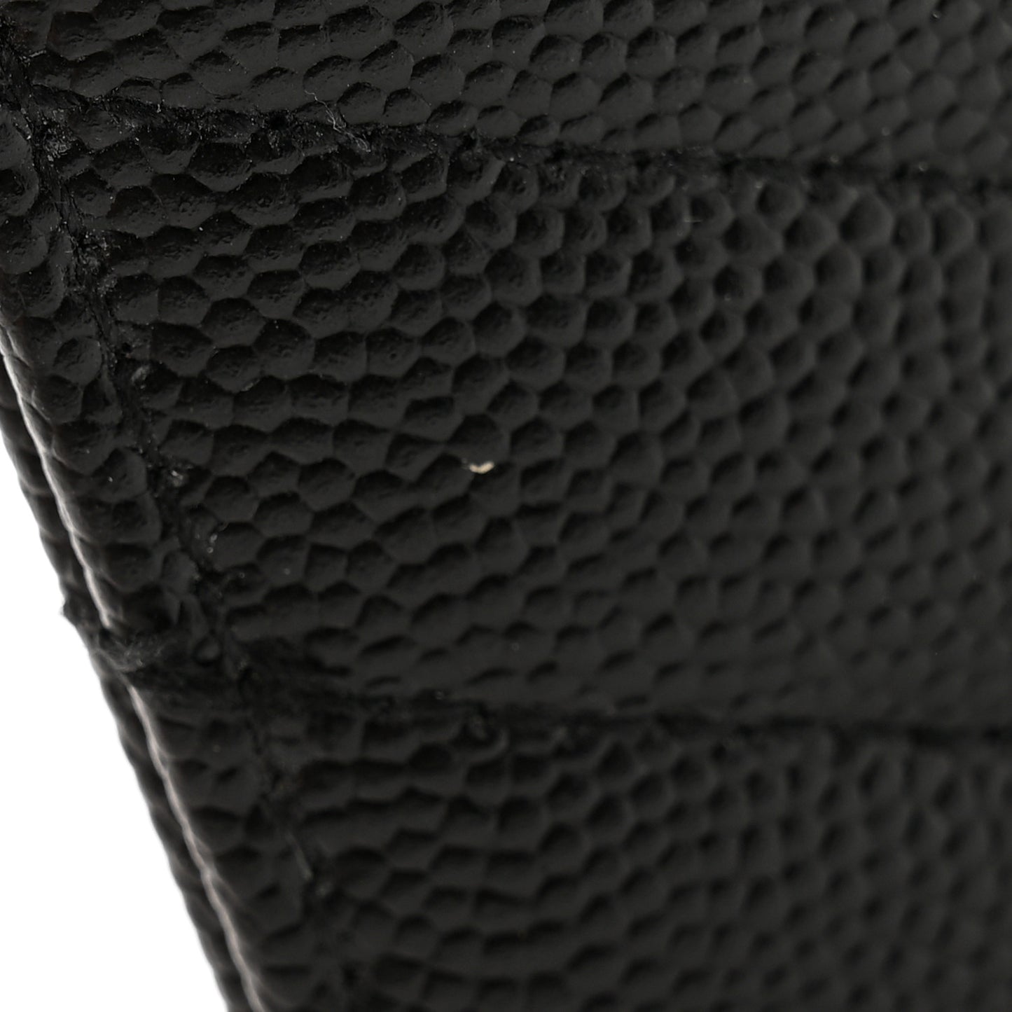Grain De Poudre Matelasse Chevron Monogram Credit Card Case Black