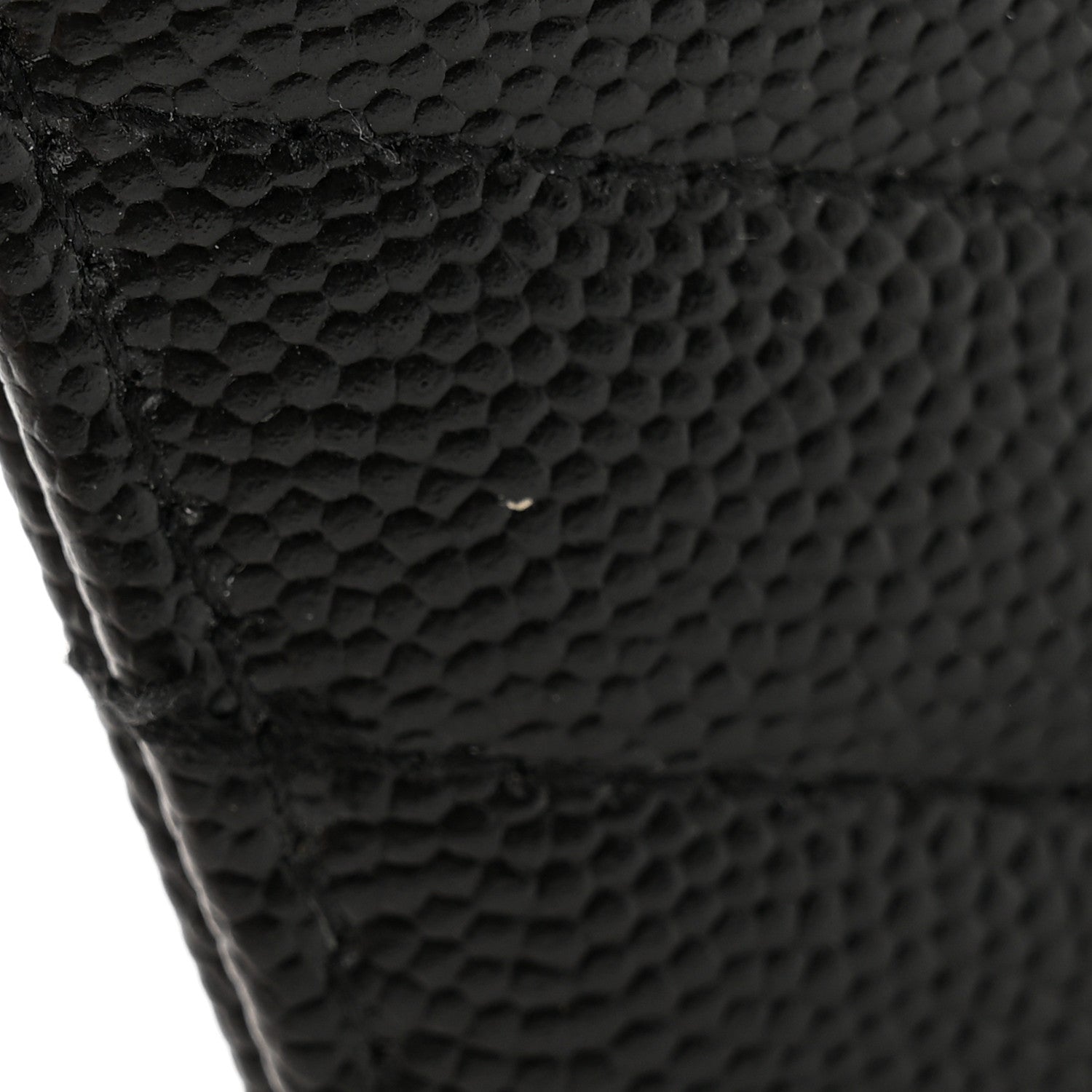 Saint Laurent Grain De Poudre Matelasse Chevron Monogram Credit Card Case Black 10 of 11