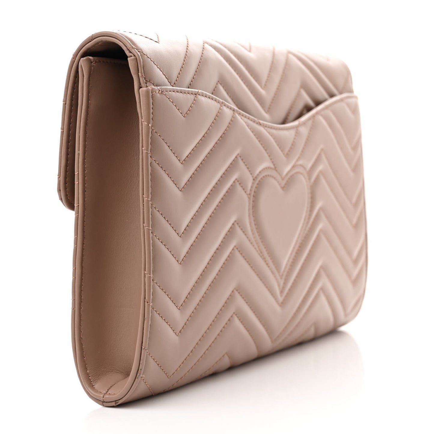 Calfskin Matelasse GG Marmont Clutch Porcelain Rose