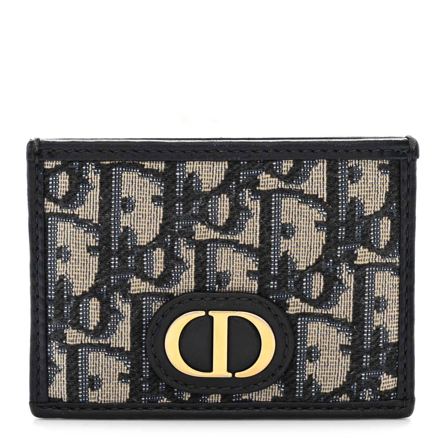 Christian Dior Oblique Calfskin Card Holder Black 1 of 7