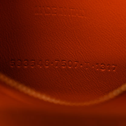 Balenciaga Shiny Calfskin Crocodile Embossed Small Hourglass Top Handle Bag Orange 8 of 12