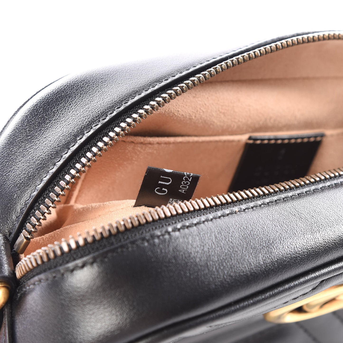 Calfskin Matelasse Small GG Marmont Chain Shoulder Bag Black