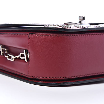 Valentino Garavani Vitello Loveblade Embellished Chain Flap Bag Rubino 8 of 10