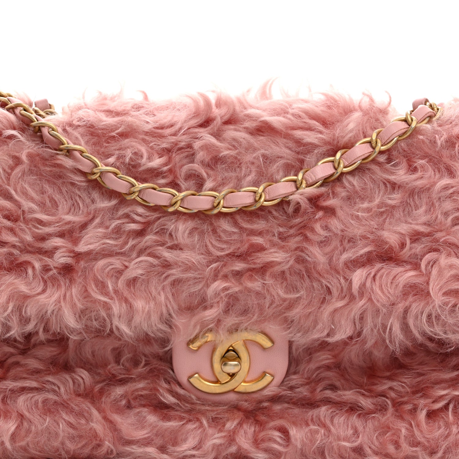 Chanel Fantasy Fur CC Clutch Bag Pink 8 of 10