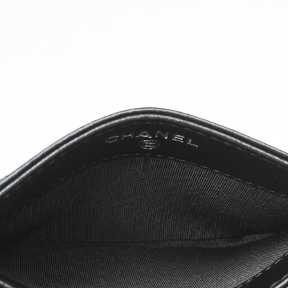 Chanel Lambskin Camellia Stitched Card Holder Black 5 of 8