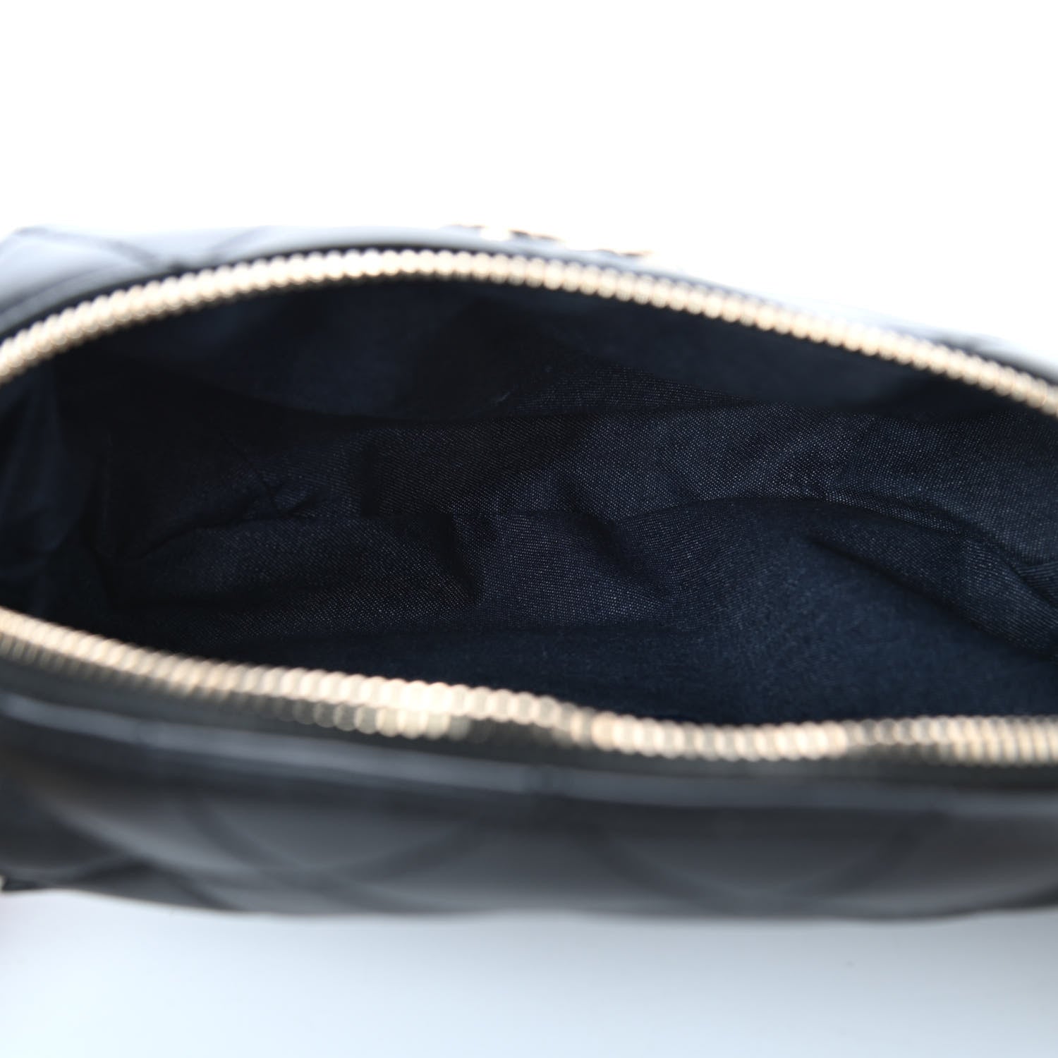Chanel Lambskin Quilted Resin Bi-Color Waist Bag Fanny Pack Black 4 of 4