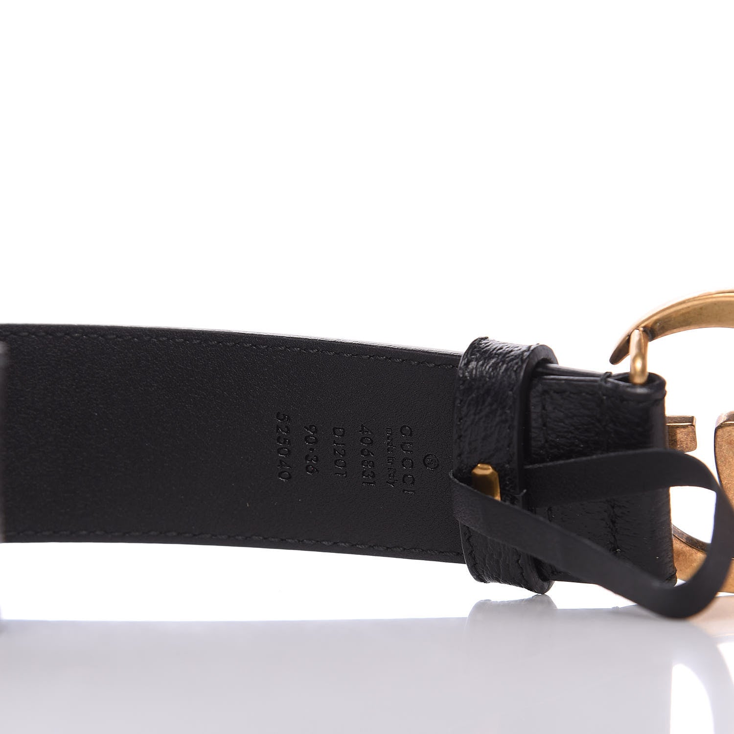 Gucci Textured Calfskin Double G 40mm Belt 90 36 Black 4 of 6