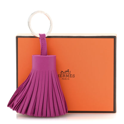 Hermes Lambskin Carmen Tassel Key Holder Rose Pourpre 6 of 6