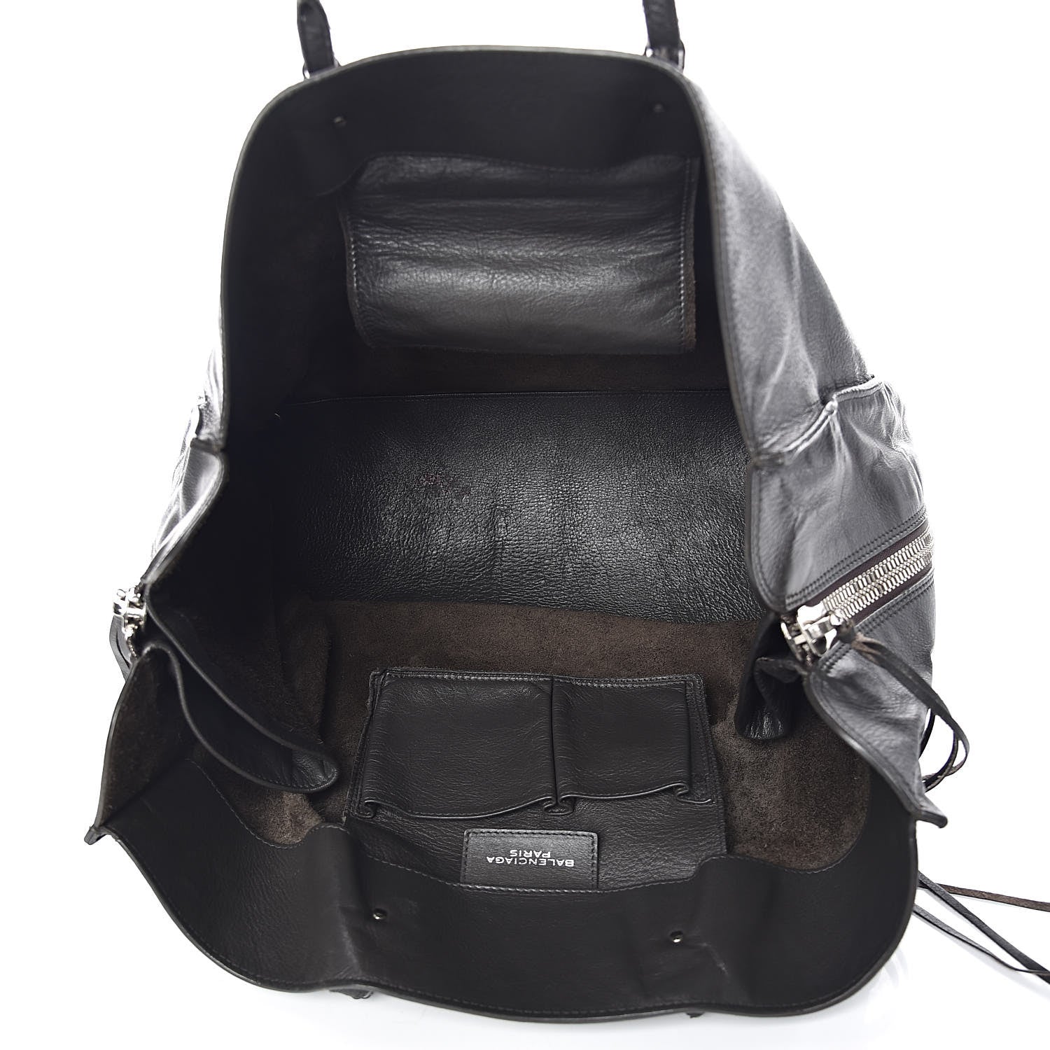 Balenciaga Veau Papier A4 Zip Around Tote Coffee 5 of 11