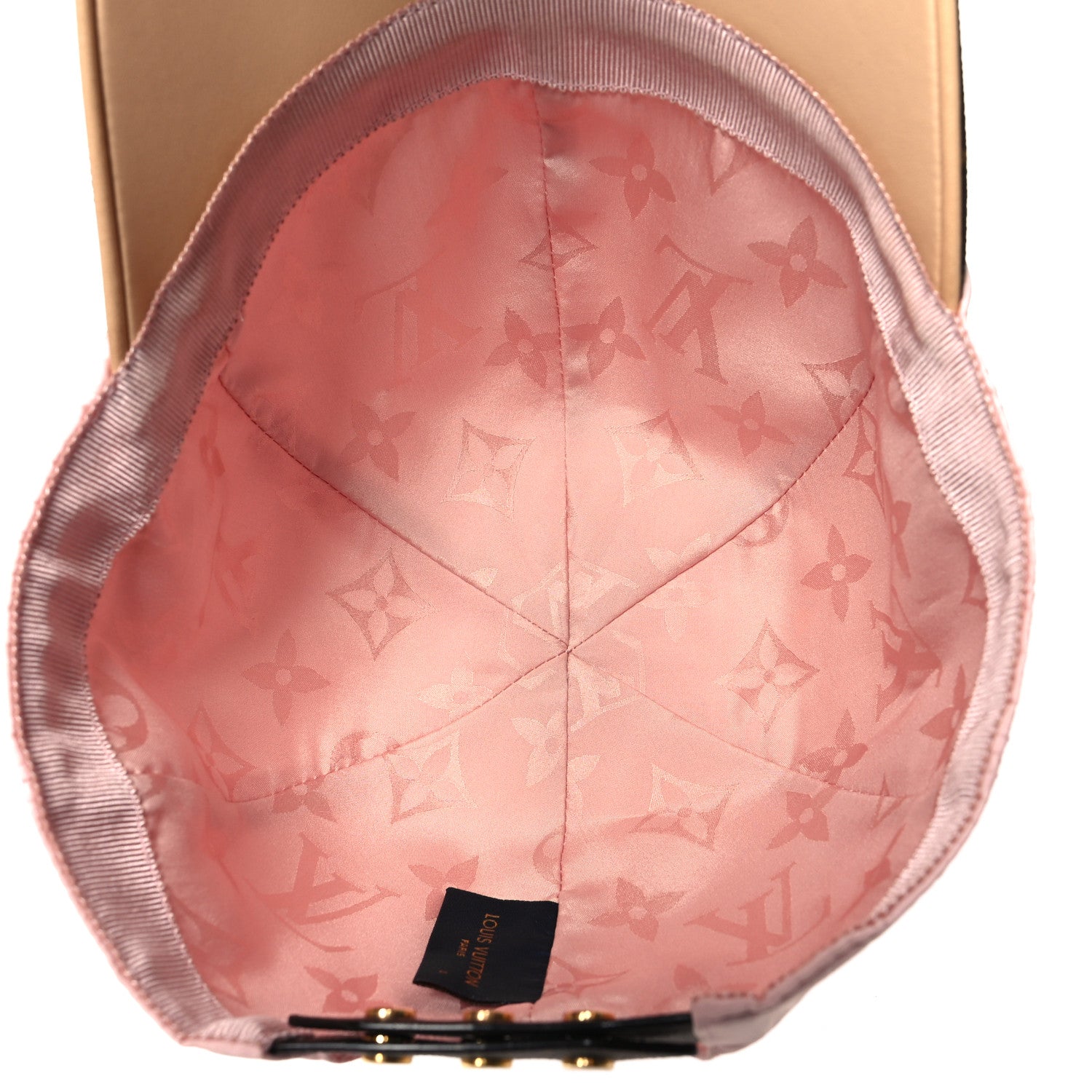 Louis Vuitton Polyester Silk Monogram LV Get Ready Cap L Pink 7 of 8