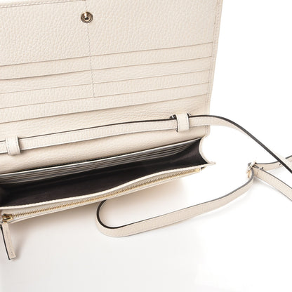 Gucci Dollar Calfskin Mini Swing Wallet Bag Mystic White 5 of 8