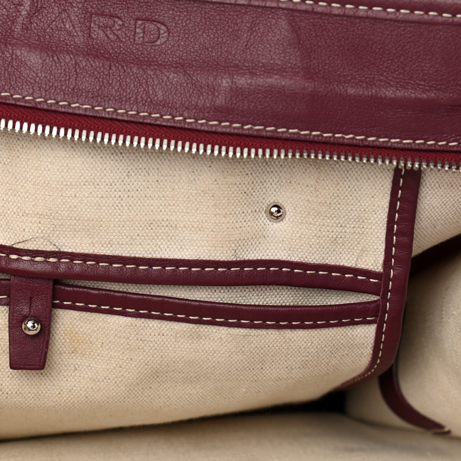 Goyard Goyardine Marquises Tote Burgundy 11 of 12