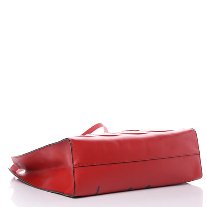 Gucci Calfskin GucciGhost Real Medium XL Tote Hibiscus Red 4 of 16