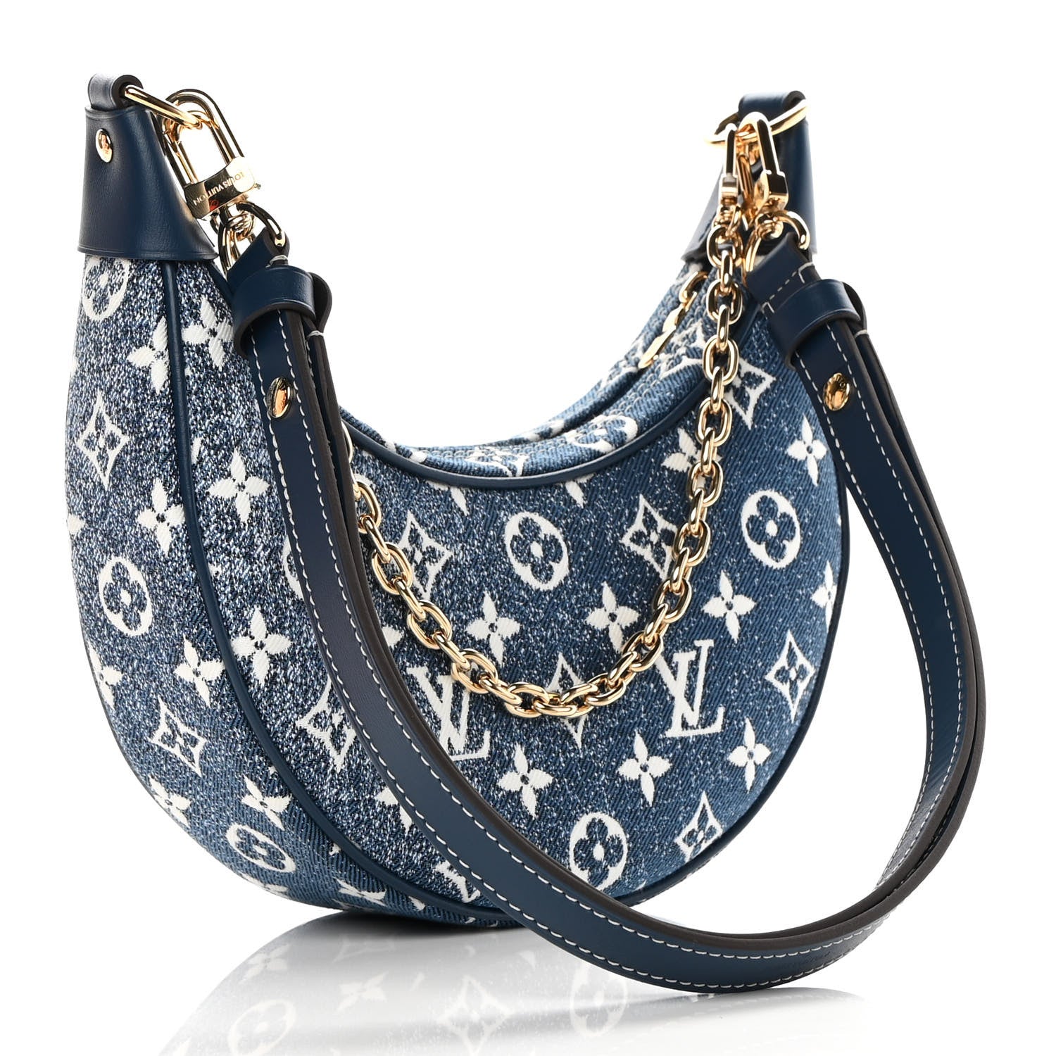 Louis Vuitton Monogram Jacquard Denim Loop Bleu 3 of 10
