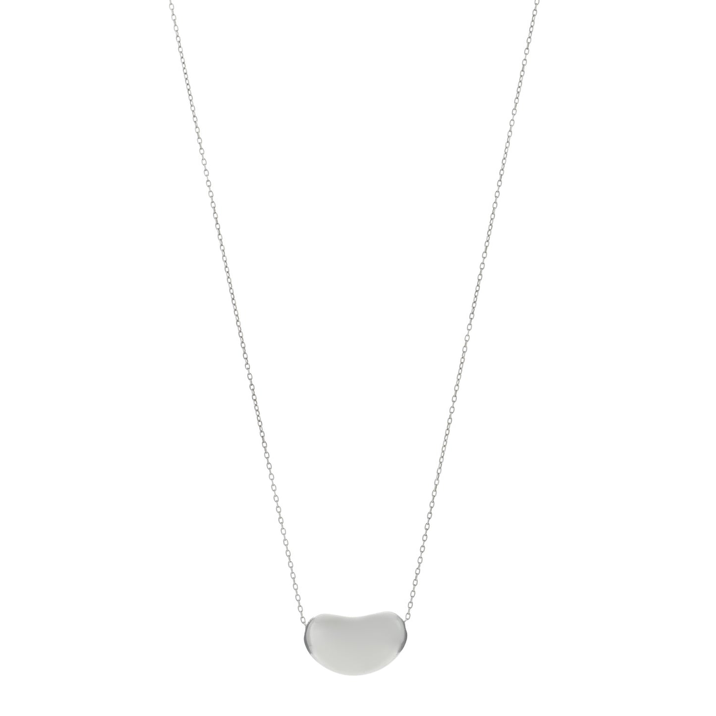 Sterling Silver 19mm Elsa Peretti Bean Pendant Necklace
