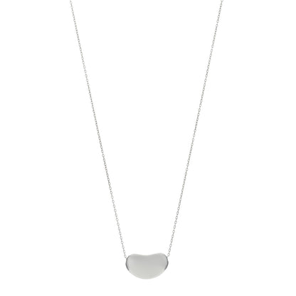 Tiffany Sterling Silver 19mm Elsa Peretti Bean Pendant Necklace 1 of 5