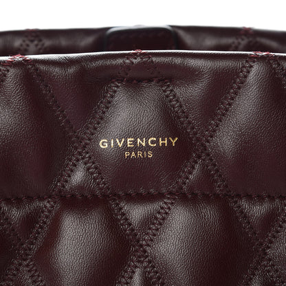 Givenchy Lambskin Quilted Mini GV Bucket Bag Aubergine 6 of 10