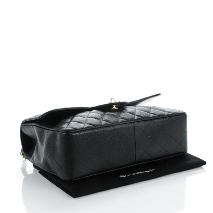 Chanel Caviar Quilted Jumbo Single Flap Black 4 of 10