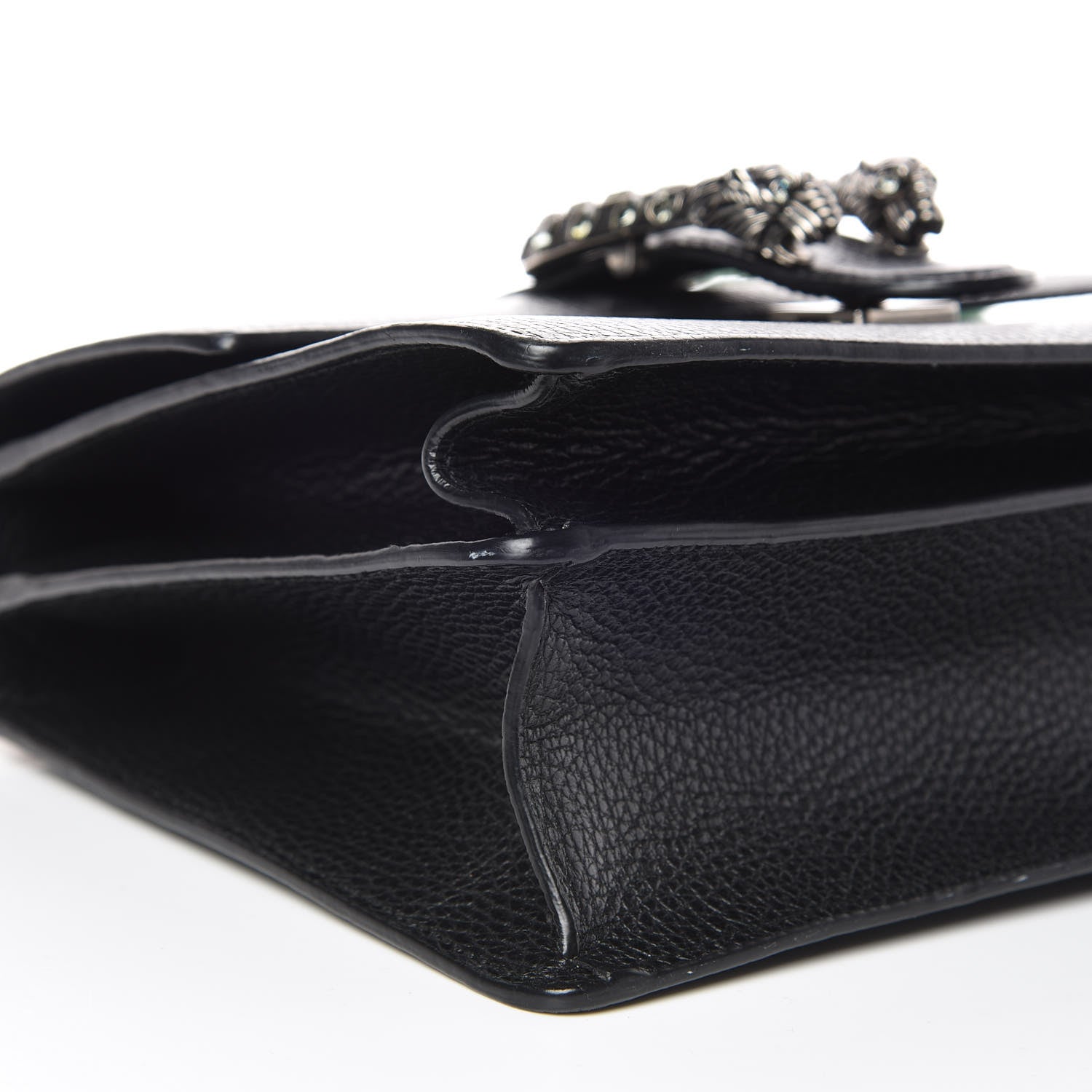 Gucci Dollar Calfskin Crystal Web Medium Dionysus Bamboo Top Handle Bag Black Black Diamond 5 of 11